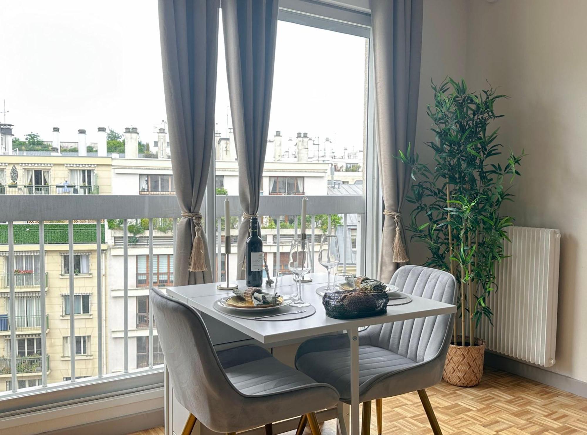 Brand-New Studio With Eiffel Tower View Paris Ngoại thất bức ảnh